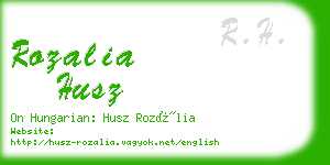 rozalia husz business card